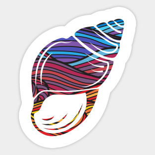 Olas del mar con colores Sticker